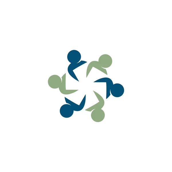 Modèle Logo Communautaire Icône Vectorielle Illustration Design — Image vectorielle