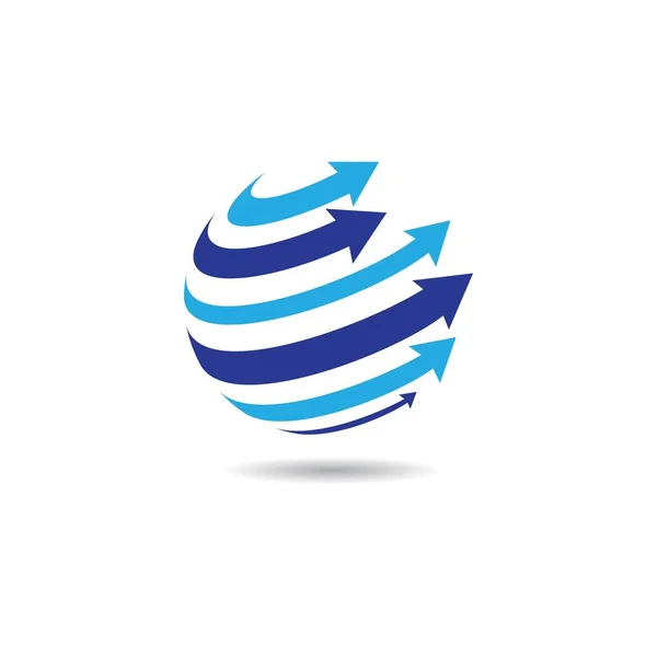 Disegno Illustrazione Dell Icona Vettoriale Modello Logo Globale — Vettoriale Stock