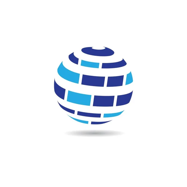 Disegno Illustrazione Dell Icona Vettoriale Modello Logo Globale — Vettoriale Stock