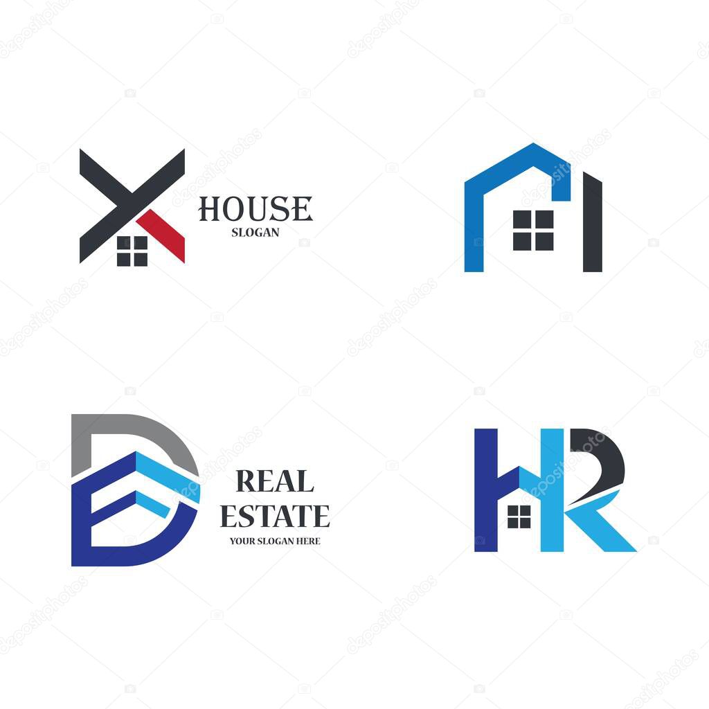 Real estate  logo template vector icon illustratrion
