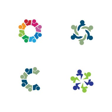Topluluk logosu vektör resmetme tasarımı