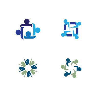 Topluluk logosu vektör resmetme tasarımı