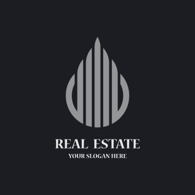 Emlak logosu şablon vektör ressamı