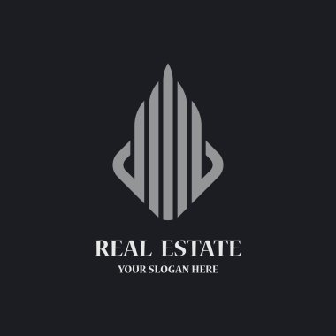 Emlak logosu şablon vektör ressamı