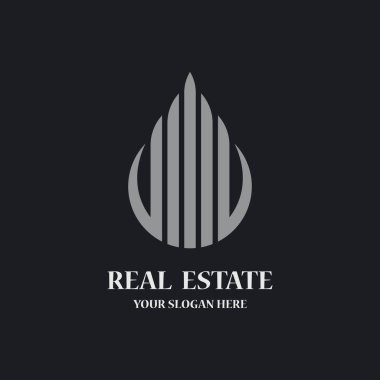 Emlak logosu şablon vektör ressamı