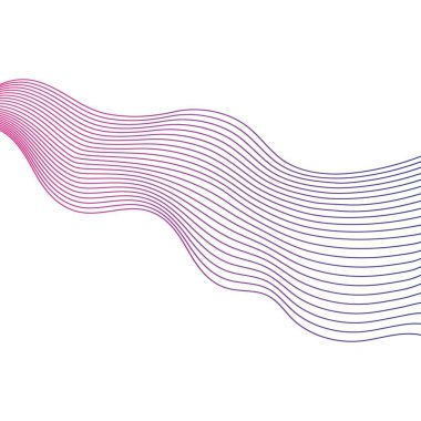 Dalga çizgi vektör resimleme tasarımı