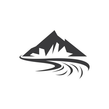 Dağ Logosu şablon vektör illüstrasyon tasarımı