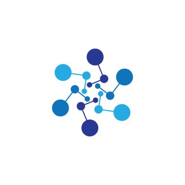 Molekül logo vektör illüstrasyon tasarımı