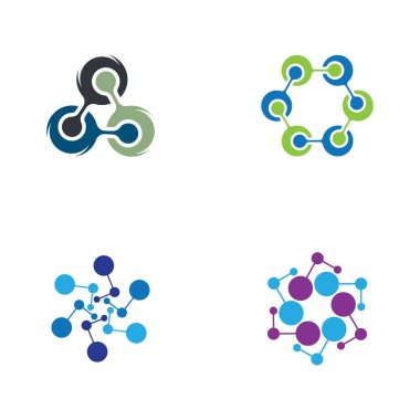 Molekül logo vektör illüstrasyon tasarımı