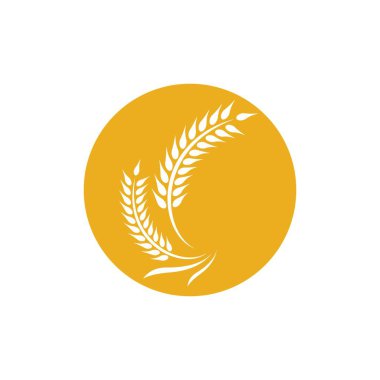 Buğday logosu vektör illüstrasyon tasarımı