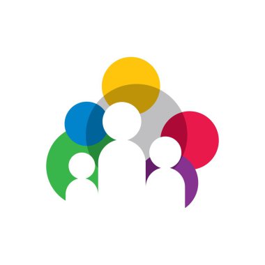 Takım çalışması logo vektör illüstrasyon tasarımı