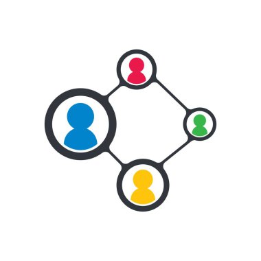 Takım çalışması logo vektör illüstrasyon tasarımı