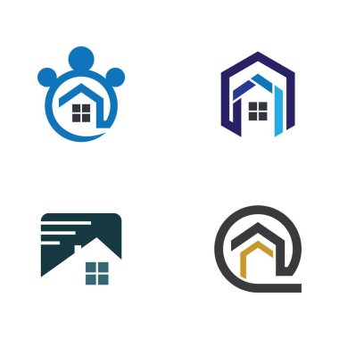 Ev logosu vektör çizimi tasarımı