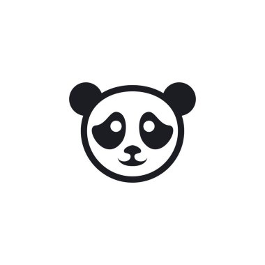 Panda logo şablon vektör resimleme tasarımı