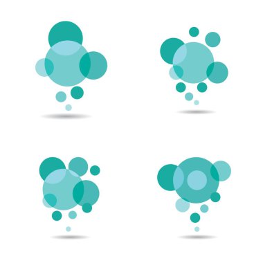 Kabarcık logo vektör illüstrasyonu