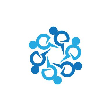 Takım çalışması logo vektör illüstrasyon tasarımı