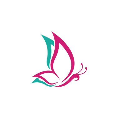 Kelebek logo vektör illüstrasyon tasarımı