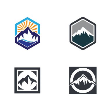 Dağ logosu vektör resimleme tasarımı