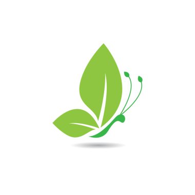 Kelebek logo vektör illüstrasyon tasarımı