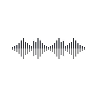 Ses dalgası logo vektör illüstrasyon tasarımı