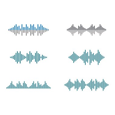 Ses dalgası logo vektör illüstrasyon tasarımı
