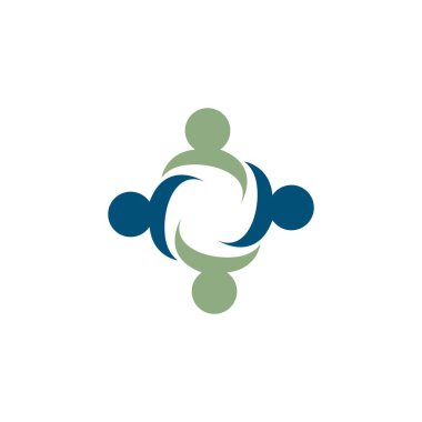 Takım çalışması logo vektör illüstrasyon tasarımı