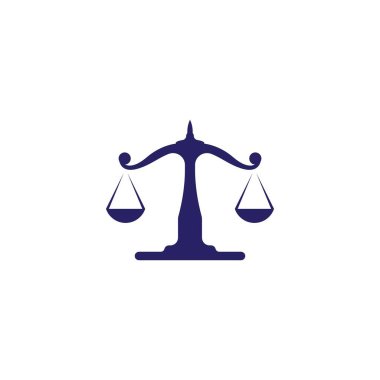 Adalet ve hukuk logo vektör illüstrasyonu
