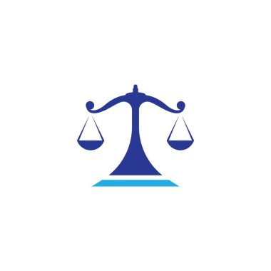 Adalet ve hukuk logo vektör illüstrasyonu