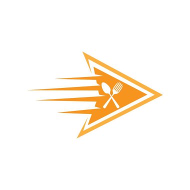 Gıda teslimatı logo şablonu vektör resimleme