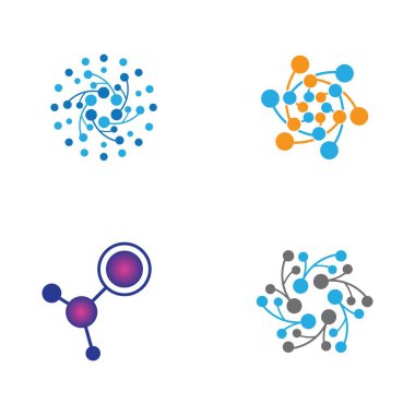 Molekül logo vektör illüstrasyon tasarımı