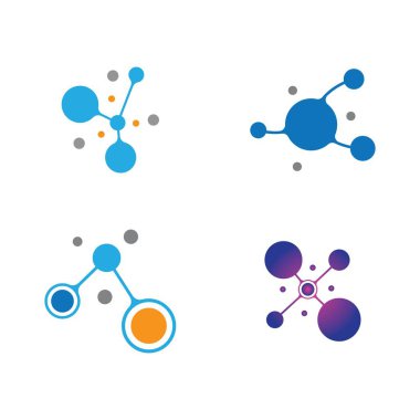 Molekül logo vektör illüstrasyon tasarımı