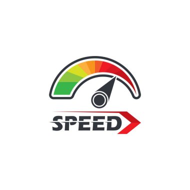 Hız göstergesi simgesi logo çizimi