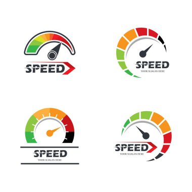 Hız göstergesi simgesi logo çizimi