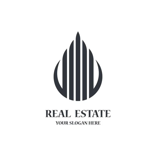 Modello Logo Immobiliare Icona Vettoriale Illustratrion — Vettoriale Stock