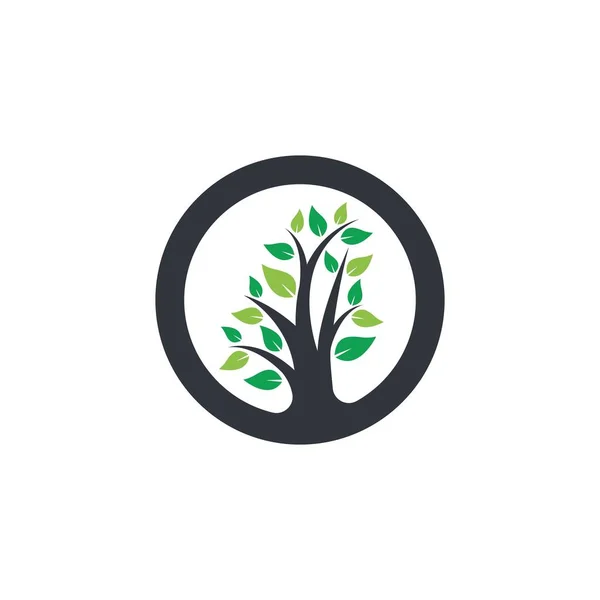 Árbol Logotipo Plantilla Vector Icono Ilustración — Vector de stock