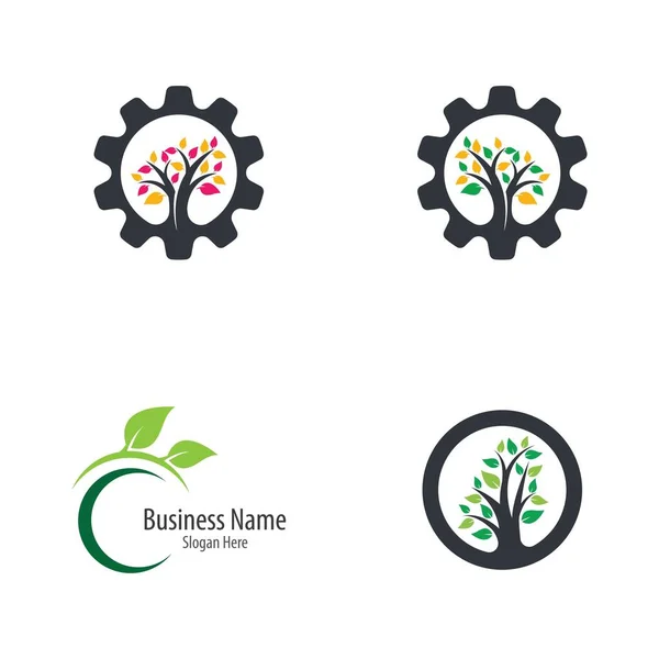 Дизайн Векторной Иконки Логотипа Экологии — стоковый вектор