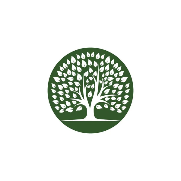 Modèle Logo Arbre Illustration Icône Vectorielle — Image vectorielle