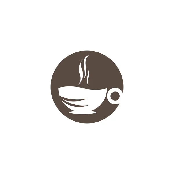 Café Taza Logo Plantilla Vector Icono Ilustración Diseño — Archivo Imágenes Vectoriales