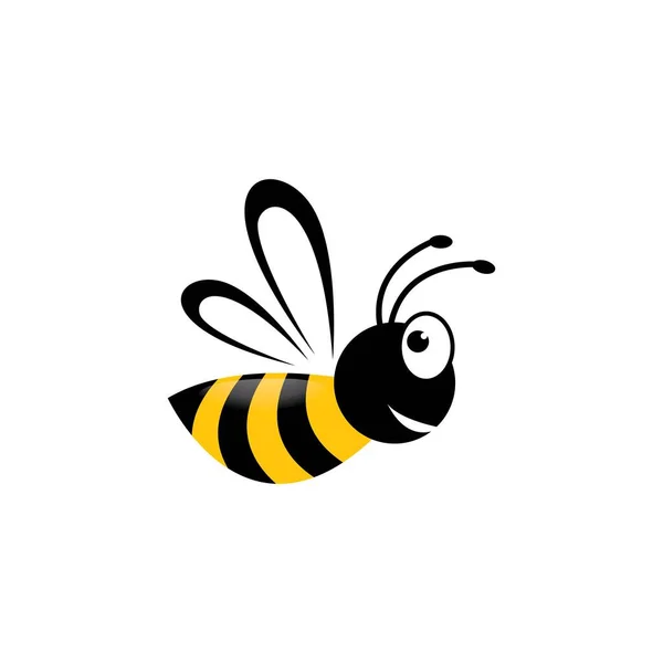 Μέλισσα Λογότυπο Διάνυσμα Εικονίδιο Σχέδιο Απεικόνισης — Διανυσματικό Αρχείο