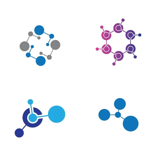 Дизайн Векторной Иконки Молекулы Логотипа — стоковый вектор
