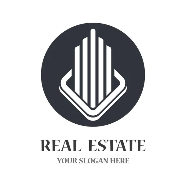 Logo Immobilier Icône Vectorielle Illustratrion — Image vectorielle