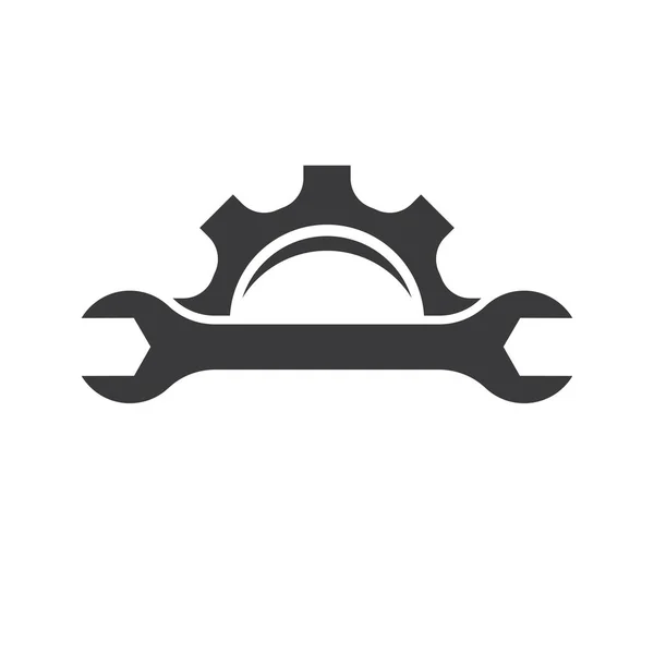 Illustration Icône Vectorielle Logo Engrenage — Image vectorielle