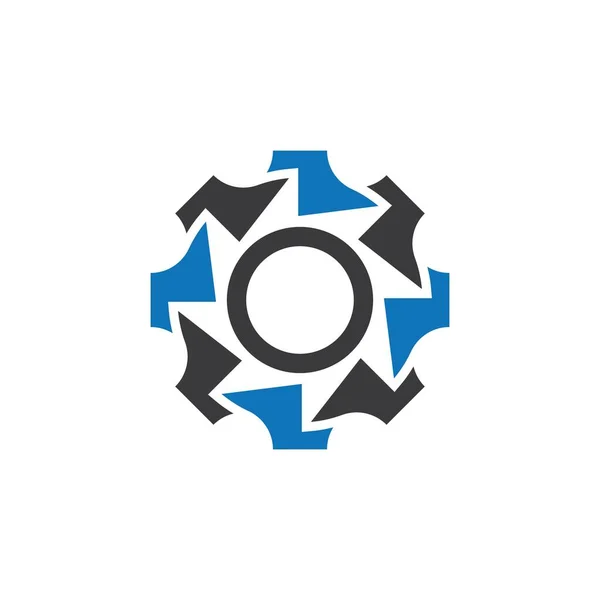 Ilustração Ícone Vetor Logotipo Engrenagem — Vetor de Stock