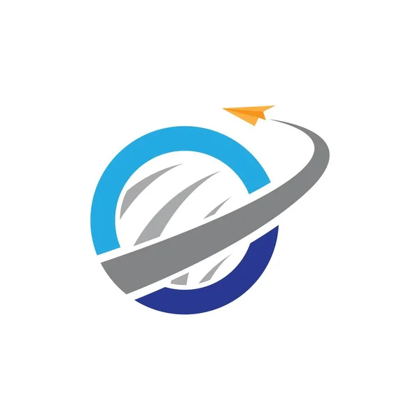 Illustrazione Dell Icona Vettoriale Logo Viaggio — Vettoriale Stock