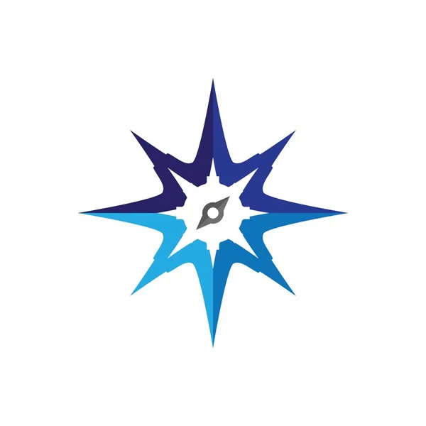Ilustracja Wektora Logo Kompasu — Wektor stockowy