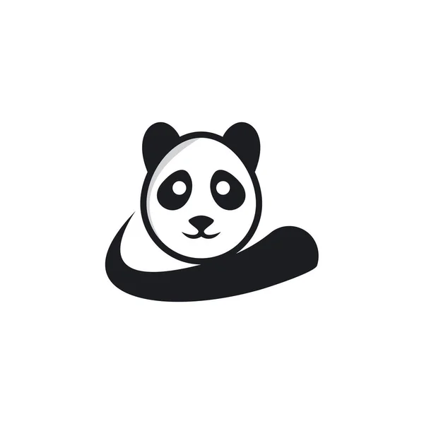 Panda Logo Modello Vettoriale Icona Illustrazione Design — Vettoriale Stock