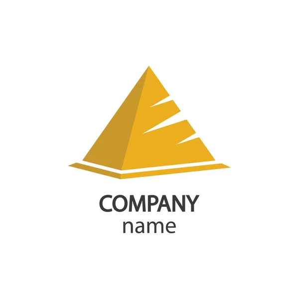 Projeto Ilustração Ícone Vetor Logotipo Pirâmide — Vetor de Stock