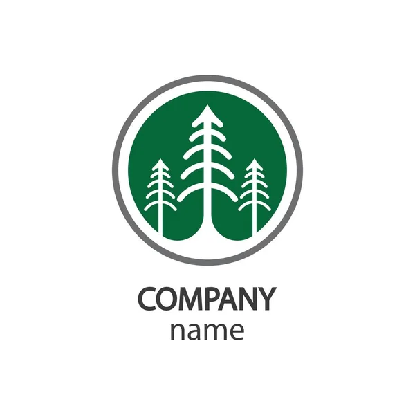 Pine Tree Logo Vector Icon Illustration Design — Stock Vector