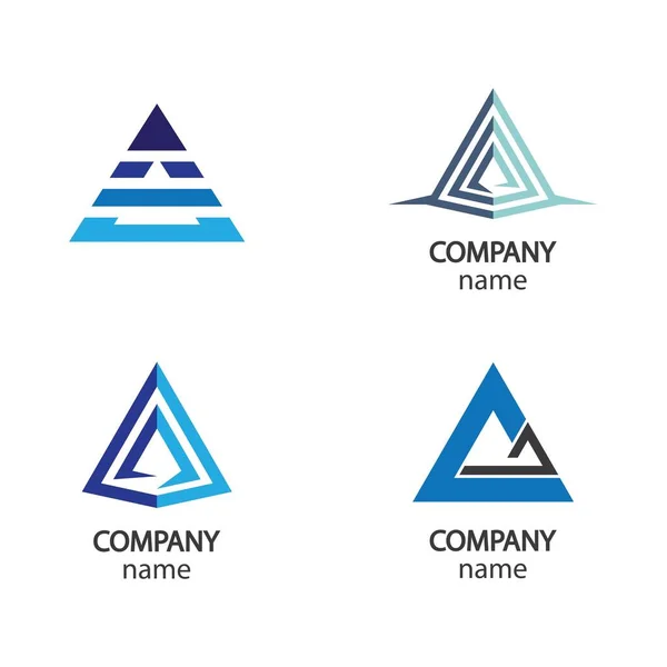 Pyramid Logo Vector Icon Illustration Design — Stock Vector