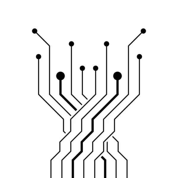 Diseño Ilustración Del Icono Del Vector Del Logotipo Del Circuito — Vector de stock